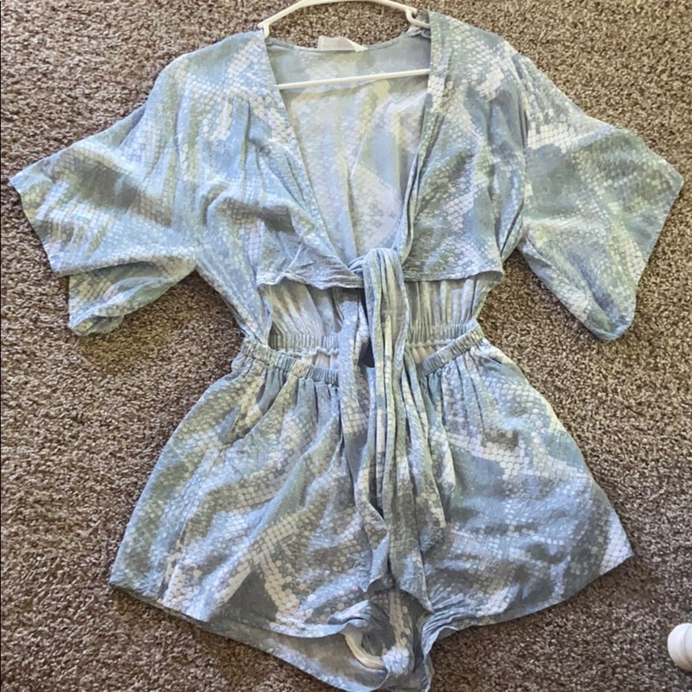 Light blue snakeskin romper